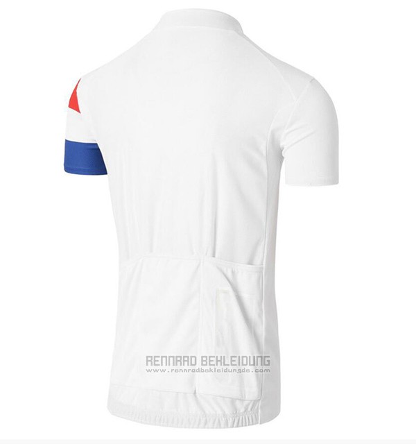 2017 Fahrradbekleidung Coq Sportif Tour de France Wei Trikot Kurzarm und Tragerhose